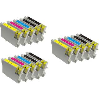 Kompatible blækpatroner Epson T0611 - T0614 - C13T06114010, 15 stk. rabatpakke 273 ml