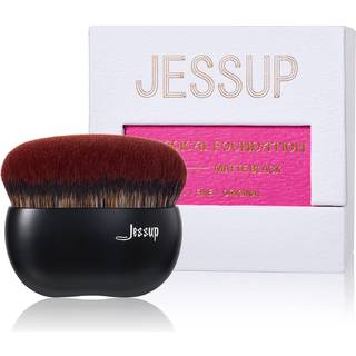 Jessup Foundation b?rste stor kabuki makeup b?rste til ansigt kropsblanding buffing stippling flydende pulver creme fejlfri med gave?ske sort sf0