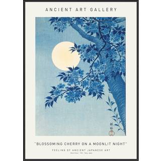 Plakat - Blossoming Cherry On a Moonlit Night - Ancient Art Plakat - Str:50 x 70 Cm - Incado
