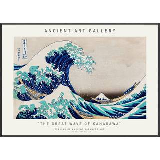 Plakat - The Great Wave Of Kanagawa - Ancient Art Plakat - Str:70 x 100 Cm - Incado