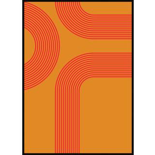 Plakat - Orange Lines Plakat - Str:50 x 70 Cm - Incado