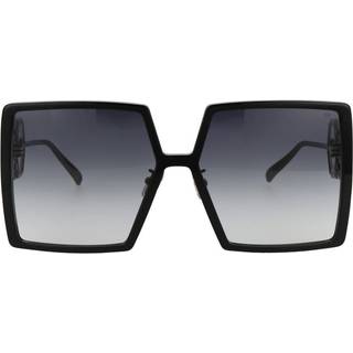 Philipp Plein Kvinde SPP028M PLEIN DIVA 700 Solbriller Acetat Sort Grå Firkantet Antiblænding Skygge