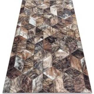 Tæppe PATCHWORK 21715 brun - Kohud, Diamanter 120x170 cm