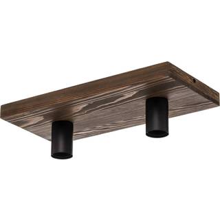 Envostar Lobo loftslampe 2fl. fyrretræ valnød