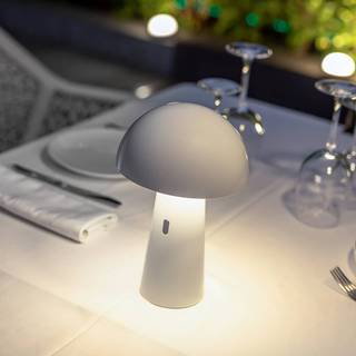 Newgarden Shitake LED-bordlampe batteri, IP44 hvid