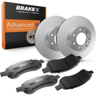 Bremse X Bag bremseklodser og rotorst udskiftning til 2003-2007 Honda Accord | AEGIS GEOMET coatede rotorer og alfa keramiske bremseklodser