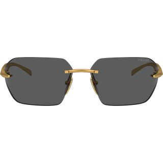 Prada Mand PR A55S 15N5S0 Solbriller Metal Guld Grå Geometrisk Normal