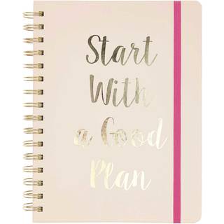 Paper Poetry vorgestaltetes Bullet Diary Spiralbindung 16,5x21,5cm 96 Blatt - Rosa