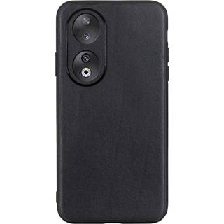 Honor 90 Læderbeklædt TPU Cover - Sort