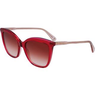 LONGCHAMP Kvinde LO729S 525 Solbriller Acetat Fuchsia Rød Firkantet Normal Normal