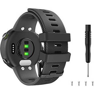 Moko Band kompatibel med Garmin Forerunner 45/Swim 2 Soft Silicone Justerbar udskiftningsrem sort