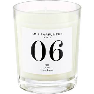 BON PARFUMEUR Home Line Stearinlys 06 Rose, Yuzu, Musc Blanc 180 g (2.039,00 kr / 1 kg) - 180 g