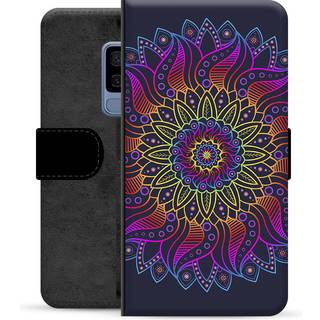 Samsung Galaxy S9+ Premium Flip Cover med Pung - Farverig Mandala