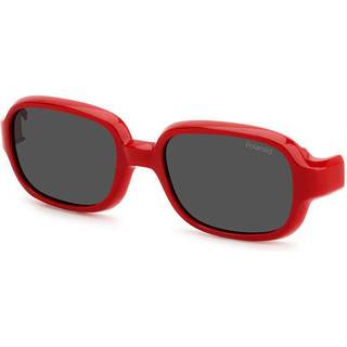 Polaroid Børn PLD K003 CL-ON C9A/M9 Solbriller Bio polyamid Rød Grå Firkantet Polariseret Clip-on