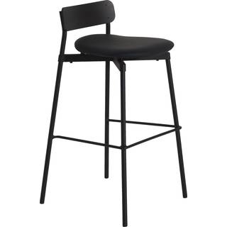 Petite Friture Fromme Bois H75 Barstol Cuir Sort