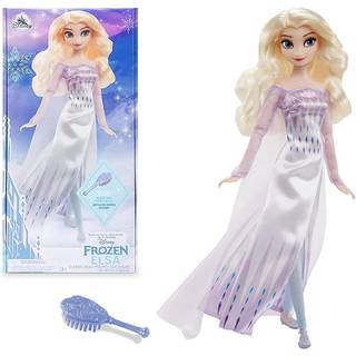 Disney Store Official Princess Classic Doll (Elsa fra Frozen 2) 11 tommer inkluderer b?rste med st?bte detaljer fuldt posabelt leget?j i klassisk
