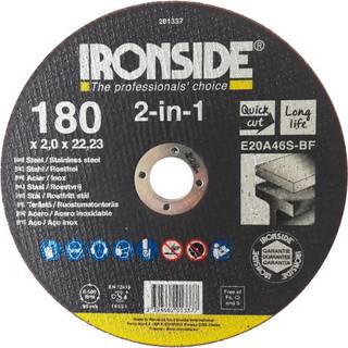Ironside 201337 Skæreskive 180 mm, F41, E20A, 2i1 180x2,0x22 mm
