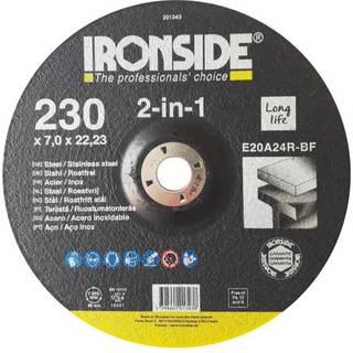Ironside 201343 Slibeskive F27, 2-i-1 230x7x22 mm
