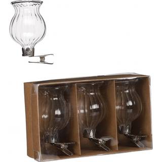 Glasvaser på klips med riller