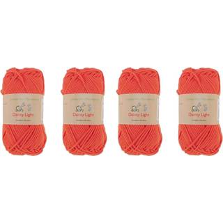 JubileeYarn Dejligt let garn - 100 g/n?ste kamgarnv?gt bomuld - 203 Coral Bay - 4 n?gler