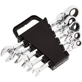 Amazon Basics Flexible Ratcheting Wrench Set - Metric 5 -Piece