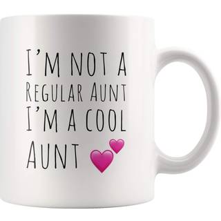 Panvola Jeg er ikke en almindelig tante, jeg er en cool tante gaver mors dag fra niese nev? s?ster bror mand k?reste ny tia keramisk kaffekrus 11