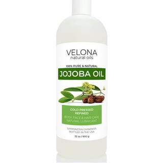 Jojoba Oil af Velona - 32 fl oz | 100% ren og naturlig bærerolie | Clear raffineret koldpresset | Fugtgivende ansigt hårkrop og hudpleje | Brug i