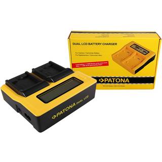 Dual LCD USB oplader til Panasonic DMW-BCK7 Lumix DMC78FXW DMC-78FXW DMCFH2 DMC-FH2