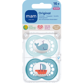 MAM Orginal silikonesut 16+ blue