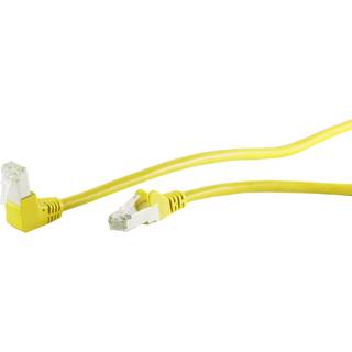 Cat 6 S/FTP Netværkskabel - Vinklet - Gul - 20 m
