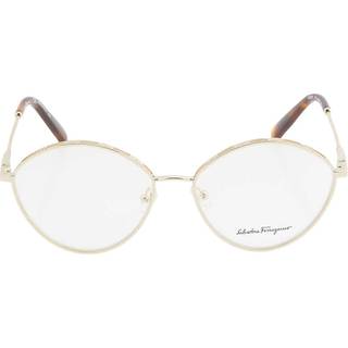 Ferragamo Kvinde SF2209 717 Optiske stel Metal Guld Rund