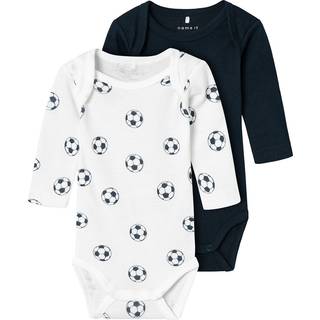Name It 2pak Bodystocking med fodbolde til baby