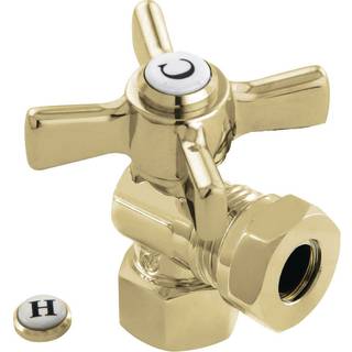 Kingston messing CC44102ZX 1/2 """" FIP X 1/2 """" eller 7/16 """" Slipled vinkelventil poleret messing