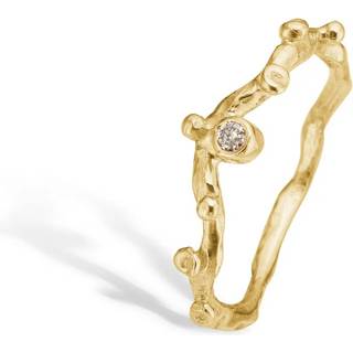 Zenith Single 14 Karat Guld Ring fra By Birdie med Brillant 0,05 Carat