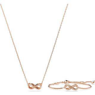 Hyperbola Set, Unendlichkeit, Weiß, Roségold-Legierungsschicht