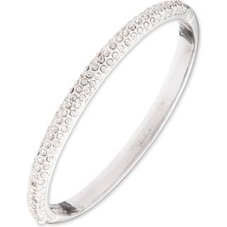 Anne Klein Silver Tone Pave Set Crystal Bangle - J78108