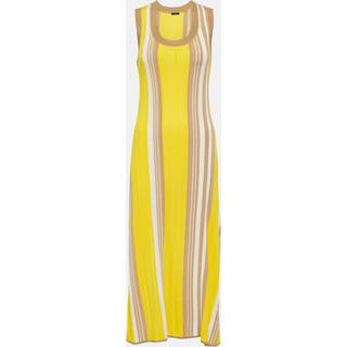 Joseph Striped midi dress - yellow - L