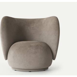 Rico Lounge Chair - Faded Velvet - Beige