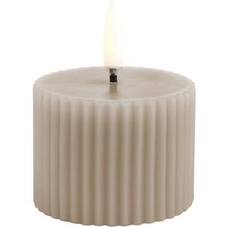 FORÅRSUDSALG - Uyuni - LED Bloklys - Rillet - Sandstone - Smooth - 5,8x4,5 cm