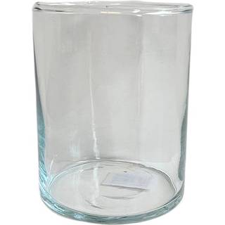 Cylinderformet glasvase 8x10 cm - klar (På lager i butik)