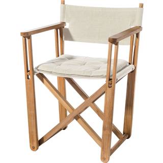 Skargaarden Kryss Dining armstol Sunbrella Heritage Papyrus beige, teak