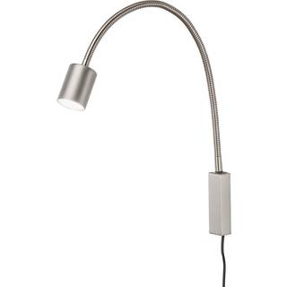 LED-væglampe Justi, nikkelfarvet, højde 52 cm, metal