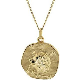 trendor 41960-08 Löwe Sternzeichen Ø 20 mm mit 333/8K Goldkette für Herren