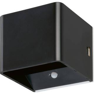 LED-væglampe Magnetics, sort, USB, bevægelsessensor