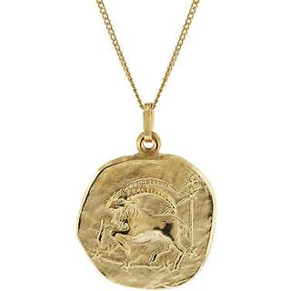 trendor 41960-01 Steinbock Sternzeichen Ø 20 mm mit 333/8K Herren-Goldkette