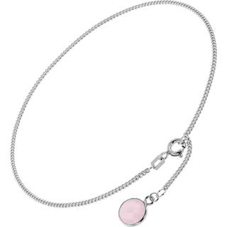 trendor 51332 Fußkette 925 Sterlingsilber Mit Rosé Quarz