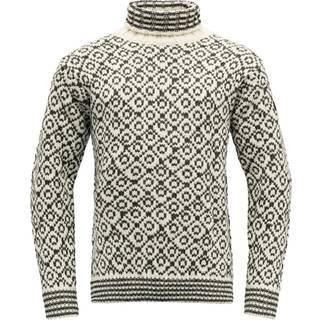 Devold Unisex Svalbard Sweater High Neck Offwhite/Anthracite, OFFWHITE/ANTH., XL