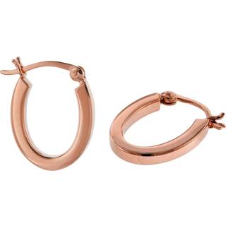 trendor 08783 Ohrringe Silber 925 Roségold Plattiert Creolen 18 mm