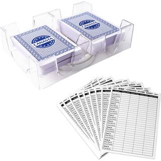 GSE Games & Sports Expert Canasta Cards Game Set inkluderer 2 d?k kanasta -spillekort med pointv?rdier en roterende kortbakke og 50 canasta score