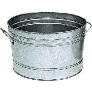 Tubplanter med h?ndtag rundt galvaniseret metal 14-in.